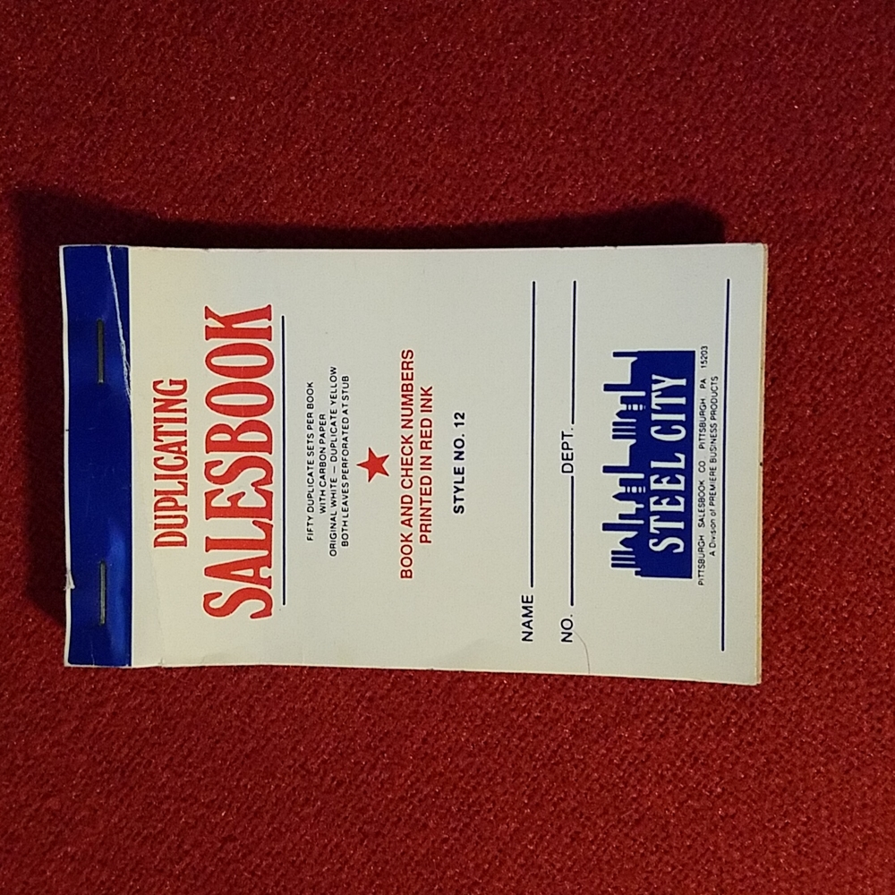 Vintage Steel City Duplicating Salesbook